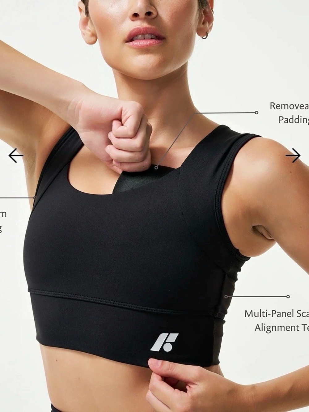 Forme Power+ Bra Athletic Crop Top Black XS